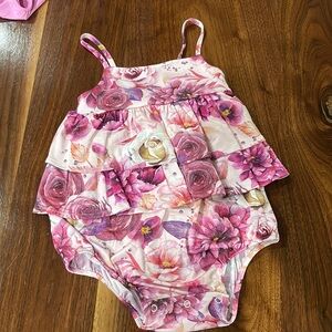 Brand new Posh Peanut Tiered Bubble Romper